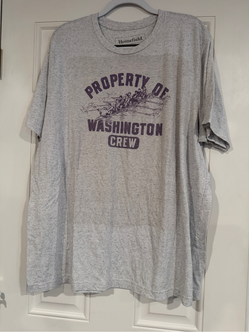 Homefield Men’s Heather Gray Washington Crew Graphic Tee